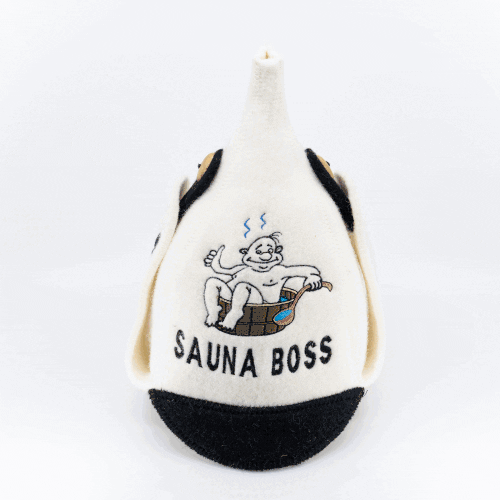 Sauna Hat ‘Sauna Boss’ 100% Wool
