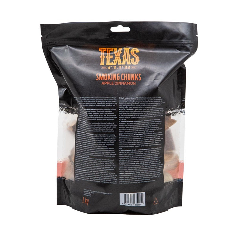 Zrębki wędzarnicze Texas Club, drzewo cynamonowe, 1 kg