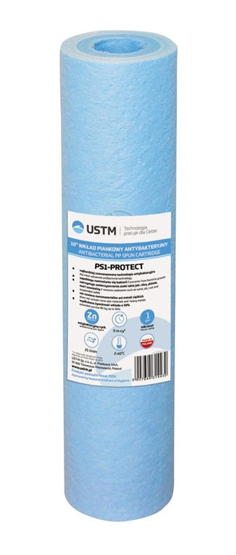 Mechaniczny antybakteryjny wkład filtrujący USTM PS1 10", 1 µm