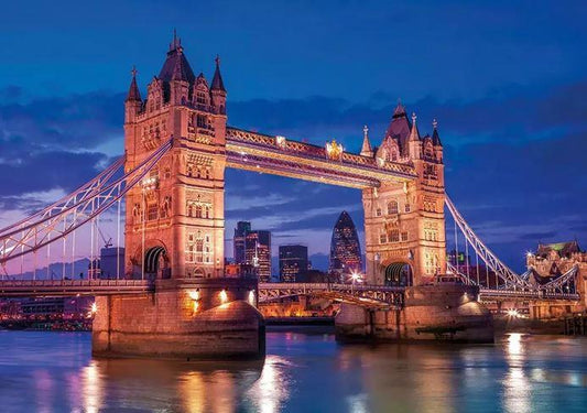 Puzzle Tower Bridge w nocy 39772, 50x70 cm, 1000 elementów