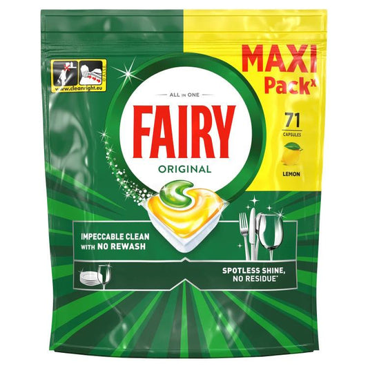Kapsułki do zmywarki Fairy All in One Lemon, 71 szt.