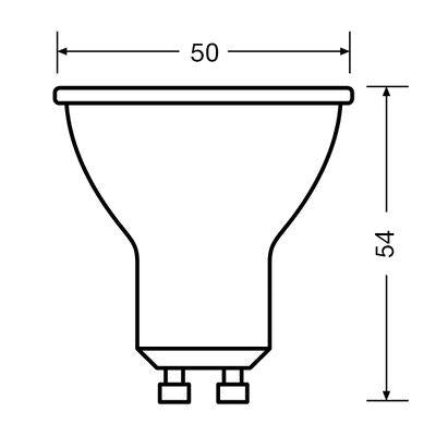 Żarówka LED Osram PAR16, 60°, 4.5W, GU10, 2700K, 350lm, 827