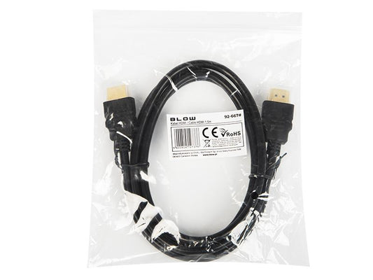 Laidas BLOW HDMI M, HDMI M, 1.5m, juodas 92-667