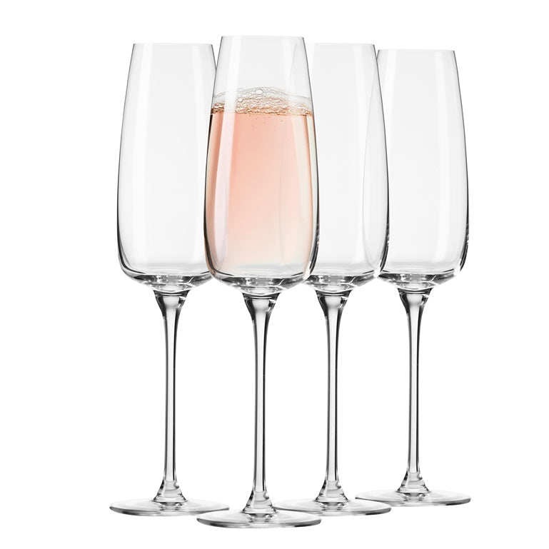 Šampano taurių komplektas Modern, stiklas, 0.250 l, 4 vnt.
