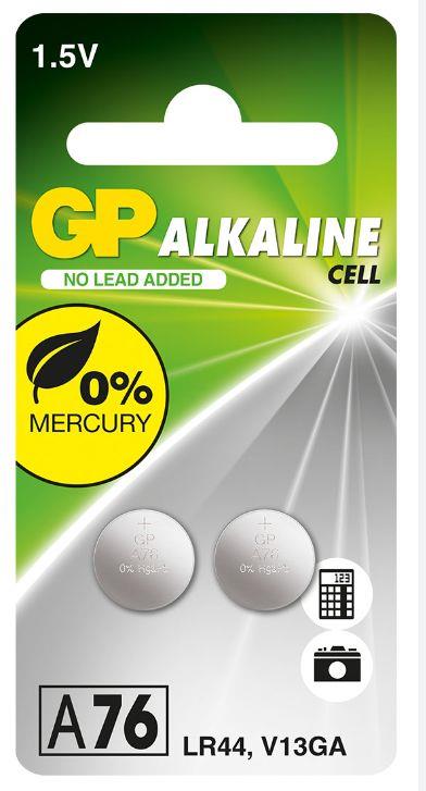 Baterie GP ALKALINE A76, LR44, 2 szt.