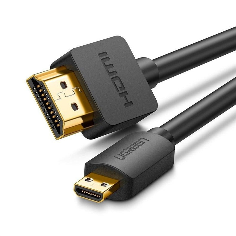 Kabel UGREEN HDMI M, HDMI Micro M, 1.5m, czarny 30102