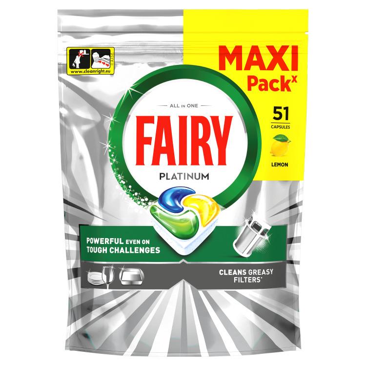 KAPSUŁKI DO ZMYWARKI FAIRY PLATINUM CYTRYNOWE 51 SZT.
