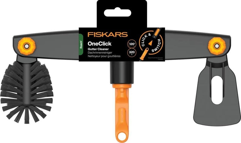 Lauko šepetys Fiskars OneClick 1080698, 310 mm, be koto
