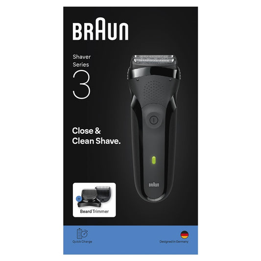 Barzdaskutė Braun Series 3+ 3000BT, juoda