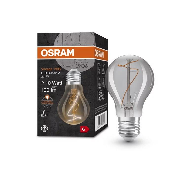 Lemputė Osram LED, A60, E27, 3,4W, 100lm, 1800K