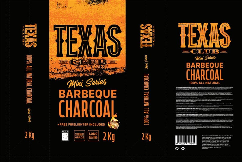 Węgiel drzewny „Texas Club” ANGL2NEW, 2 kg