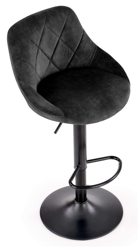 KRZESŁO BAROWE H101 CZARNE 45X47X84-106CM