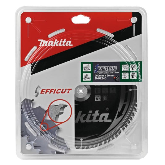 Pjovimo diskas Makita Efficut, 260 mm x 30 mm