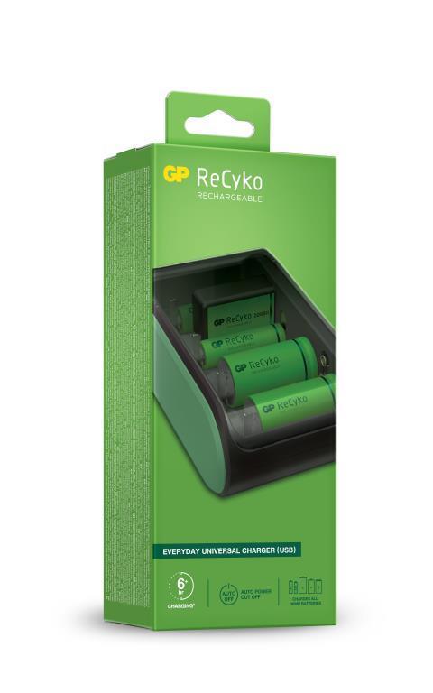 Universalus USB akumuliatorių kroviklis GP B631-2B1
