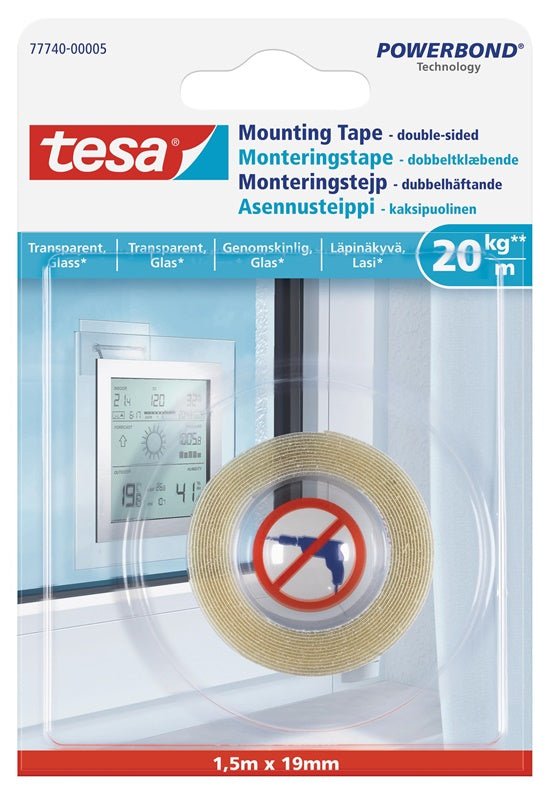 Dvipusė lipni juosta Tesa tesa, skaidri