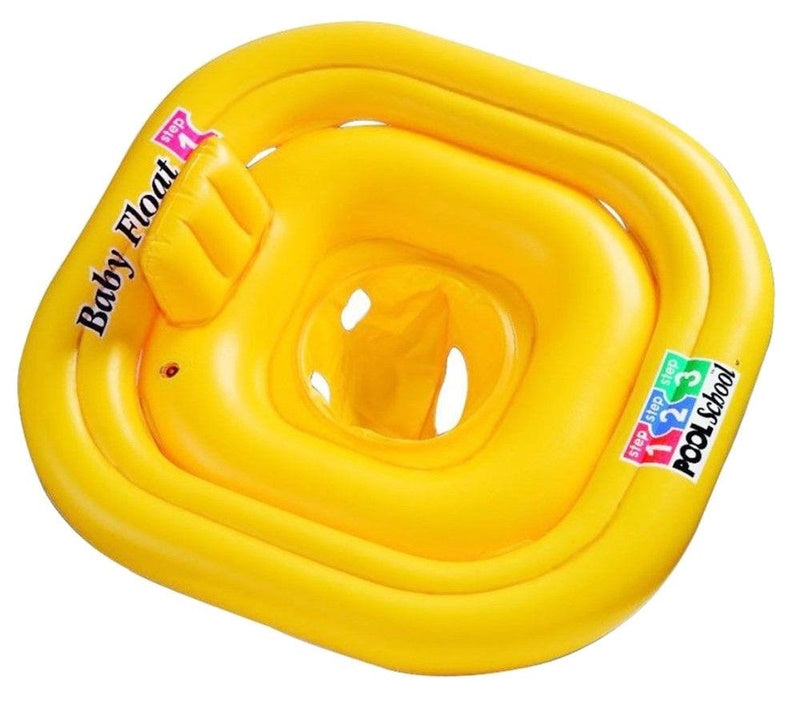 Nadmuchiwany ponton Intex Baby, żółty, 79 cm x 79 cm