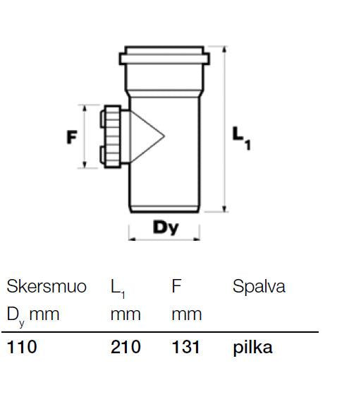 Wpust wewnętrzny kanalizacyjny Wavin, Ø 110 mm