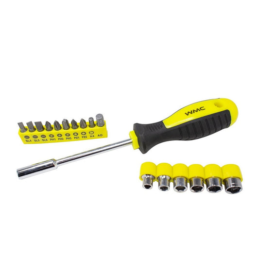 Atsuktuvas ir antgalių rinkinys WMC TOOLS 5171 17 vnt.