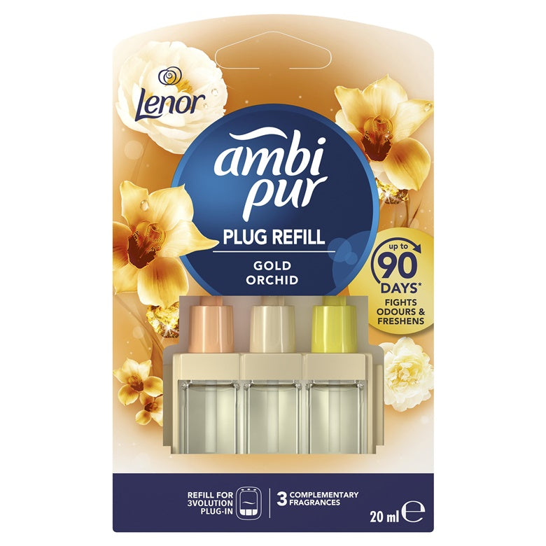 ODŚWIEŻACZ POWIETRZA AMBI PUR 3VOL GOLD ORCH WKŁAD 20ML