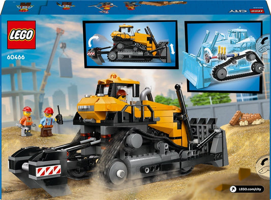 Konstruktor LEGO® City Żółty buldożer 60466, 682 elementy