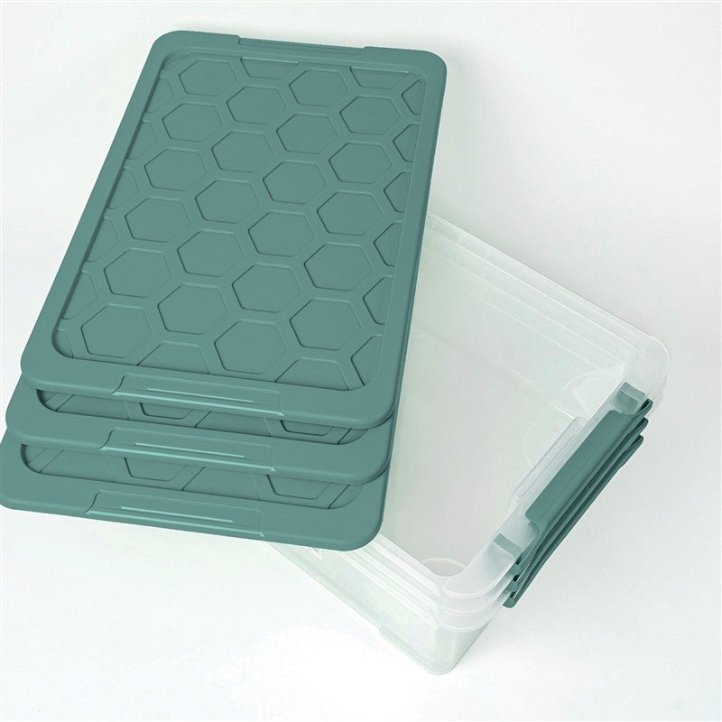 Daiktadėžė Rotho, 30 l, skaidri/žalia, 583 x 392 x 183 mm