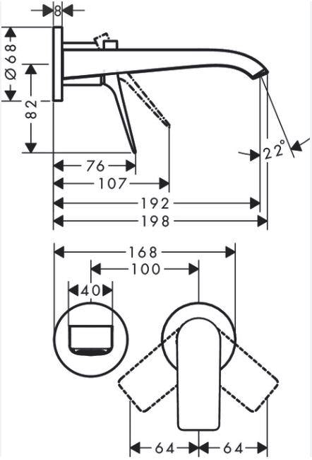 Praustuvo maišytuvas Hansgrohe Vivenis 75050670, juodas