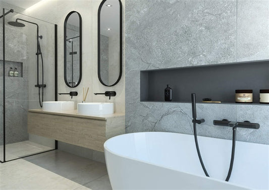 Bateria wannowa Deante Arnika BQA_N10M, czarna