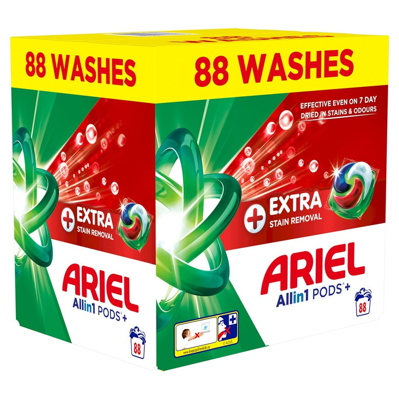 Skalbimo kapsulės Ariel Allin1 PODS Extra Clean Power 88 vnt