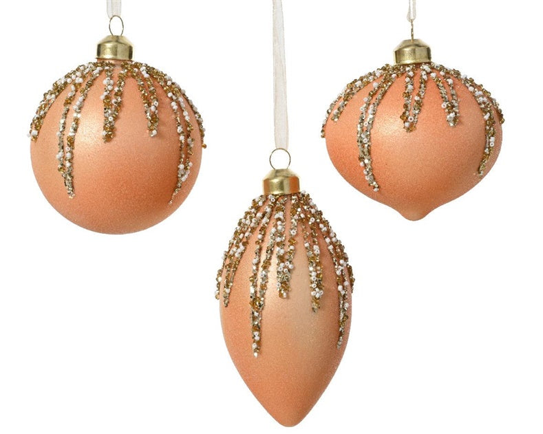Ozdoba choinkowa Peach, 8 cm, szkło