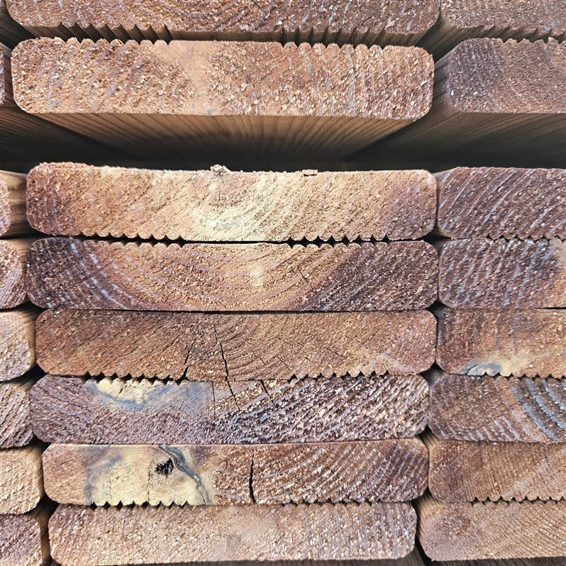 Terasų lenta, 21x120x3000 mm, impregnuota, ruda