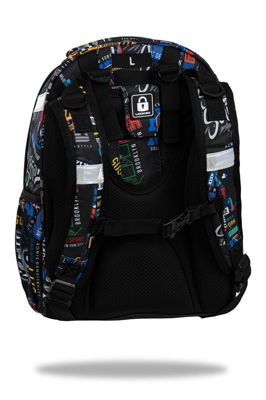 Plecak CoolPack Big City, czarny/wielokolorowy