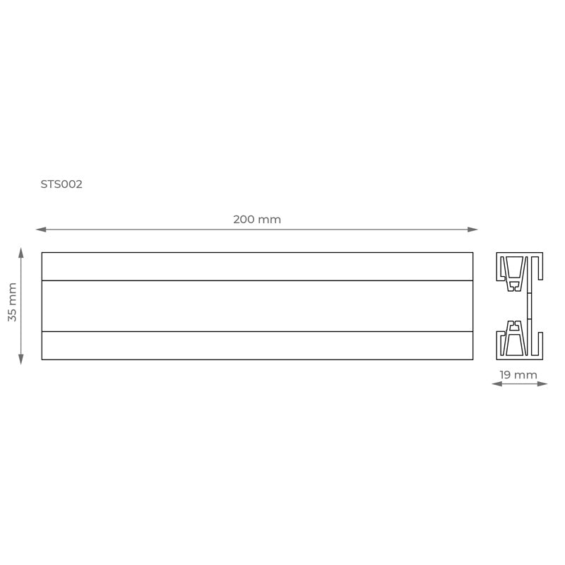 Szyna do systemu szynowego DPM X-Line STS002B