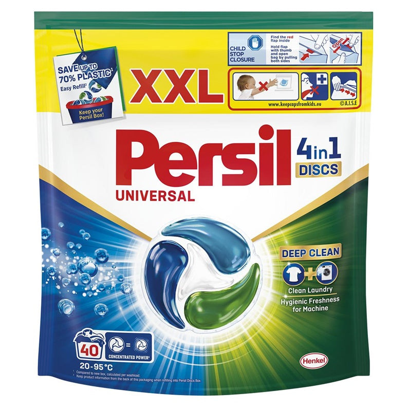 KAPSULĖS SKALB PERSIL DISCS WHITE 40VNT
