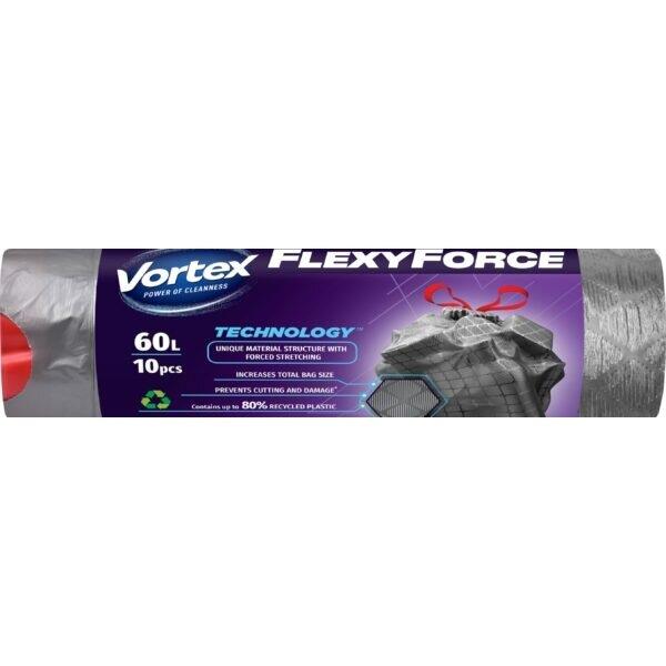 Worki na śmieci Vortex Flexy Force, 60 l, 10 szt.