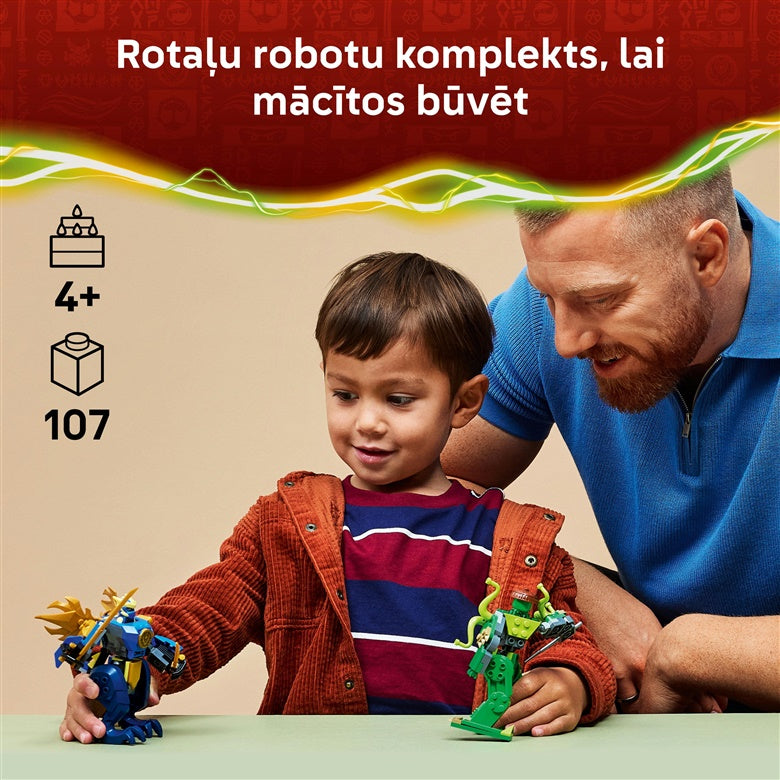 Konstruktorius LEGO Ninjago Jay roboto kova 71853, 107 vnt.