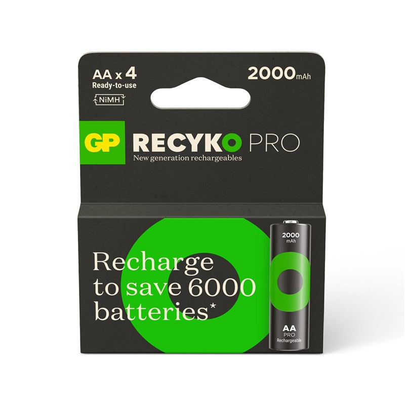 Akumulatory GP RECYKO AA, 2000 mAh, 4 szt.