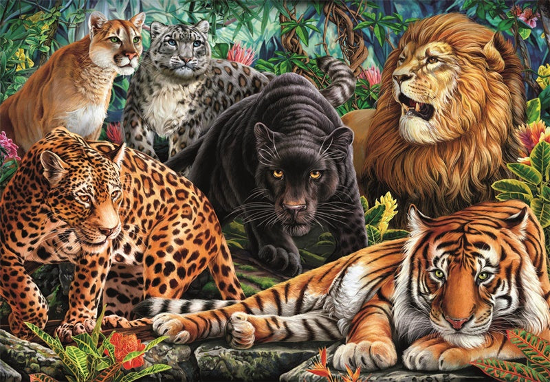 Dėlionė Clementoni Wild Cats 35584, 49 cm x 36 cm, 500 dal.