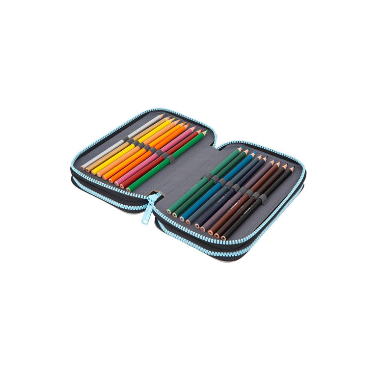 Piórnik CoolPack, 20 cm x 13 cm, szary/wielokolorowy