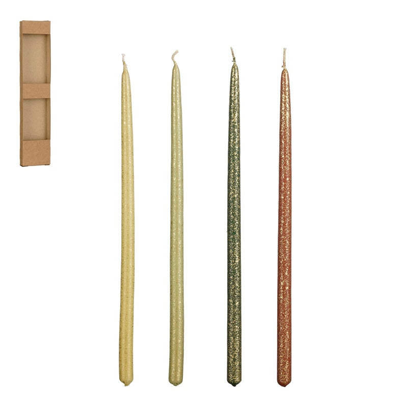 Świeca, stożkowa, 4 h, 28 cm, 4 szt.