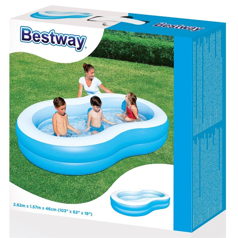 Basen dmuchany Bestway 54117, niebiesko-biały, 544 l