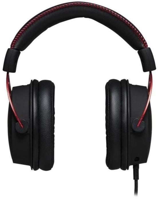 Žaidimų ausinės Kingston Alpha Pro, juodos/raudonos