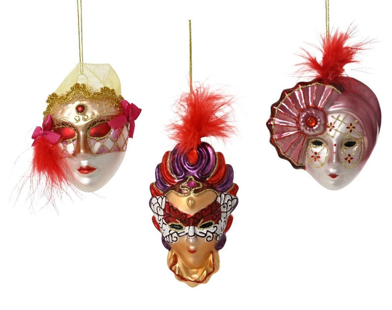Eglutės žaisliukas Mask, 10 cm, stiklas