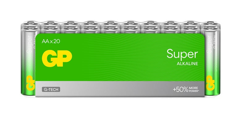 Elementai GP SUPER ALKALINE AA/LR06, 1,5V, 20 vnt.