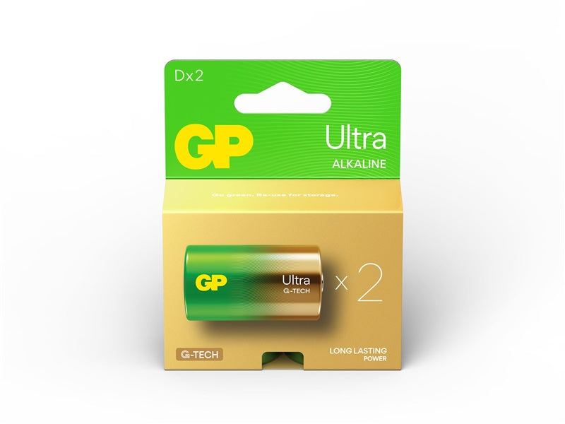 Baterie GP ULTRA ALKALINE D/LR20, 1,5V, 2 szt.