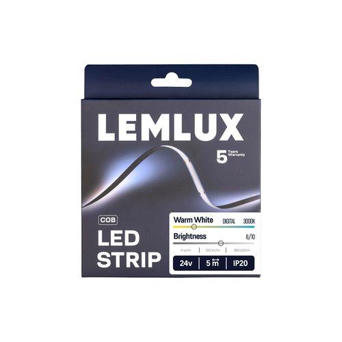 JUOSTA LED LEMLUX COB, 5M, 11W/m, WS2811, 3000K, IP20