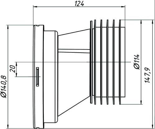 KOLANO UNIKOMPLETU W0220VDEU 20 CM