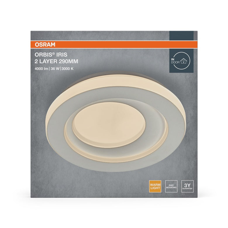 Šviestuvas lubų Osram, LED, 36W, 3000K, 2600lm, Ø290