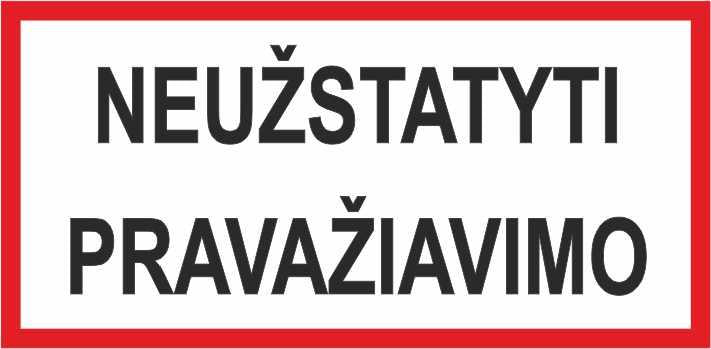 Naklejka nie zastawiać przejazdu 170x100mm