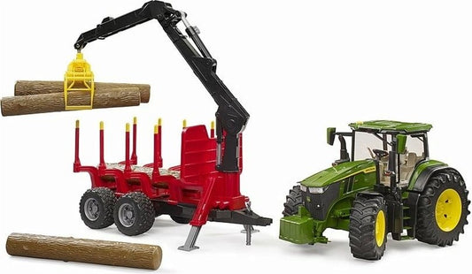 Zestaw Bruder John Deere 7R 350 z przyczepą leśną