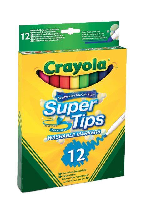 Flomasteriai Crayola, vienpusiai, 12 vnt.